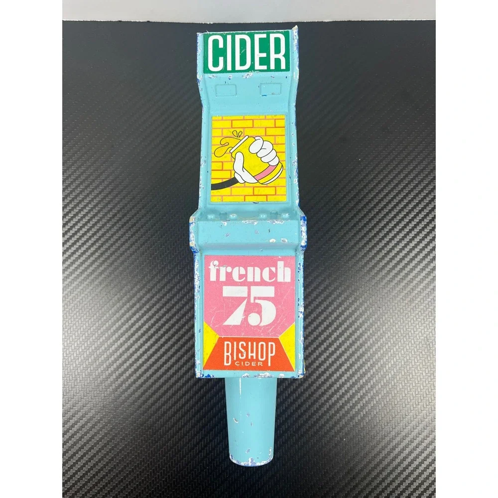 Bishop Cider French 75‎ Tap Handle Light Blue Arcade Game Style